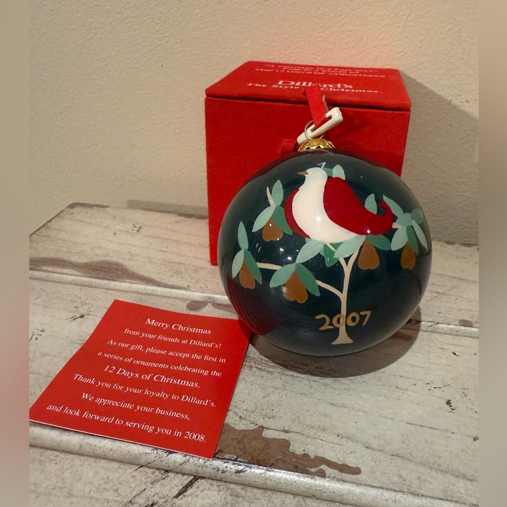 Holiday Ornament with Red and Green Design